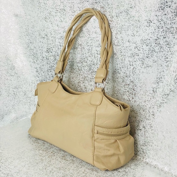 Reflections Bags Reflections Light Beige Faux Leather Twisted